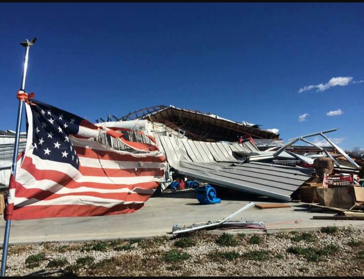 Tornado damage, Oak Grove, MO, March 2017.